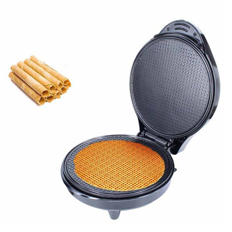 Waffle Cone Maker - Waffel-Eiscreme-Waffeleisen 1200W Antihaftplatten Beidseitige Heizung Elektrische